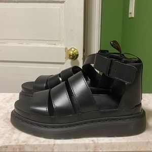 dr. martens leather sandals womens 9
